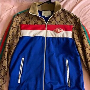 Gucci Gg Print Technical Jersey Track Jacket